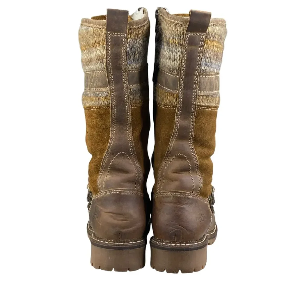 Boss & Co Women’s Caird Brown Leather Sherpa Lined Winter Boot Size 37 US 6/6.5 - Picture 9 of 14